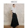 HECO New Chinese Style Frog Button Short-Sleeve T-Shirt for Women