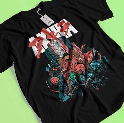 Akira Marškinėliai, Anime Marškinėliai, Retro Neo Tokijas Manga Tetsuo Kaneda Marškinėliai Visų Dydžių