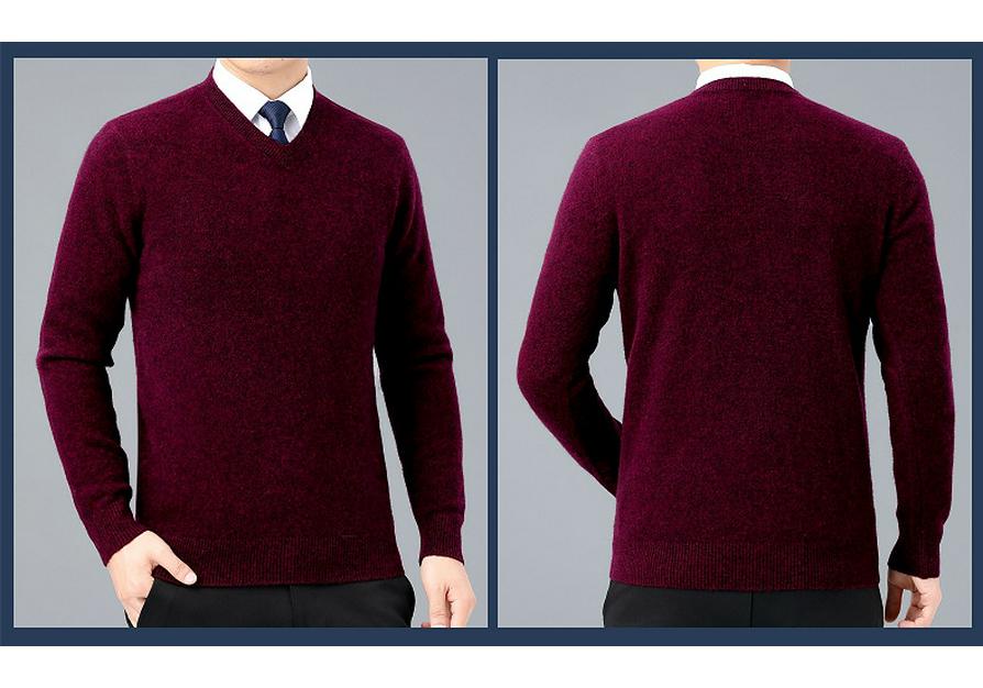 2025 Herren V-Ausschnitt Kaschmirpullover: Dick, Warm, Business Casual für Herbst/Winter