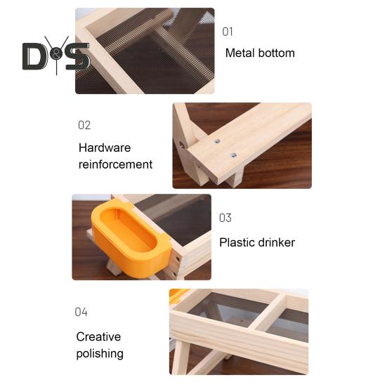 Chicken Picnic Table Handmade No Waste Chicken Feeder And Waterer Wooden Coop Feeder Accessories for Chicken Wildbird Duck Squirrel