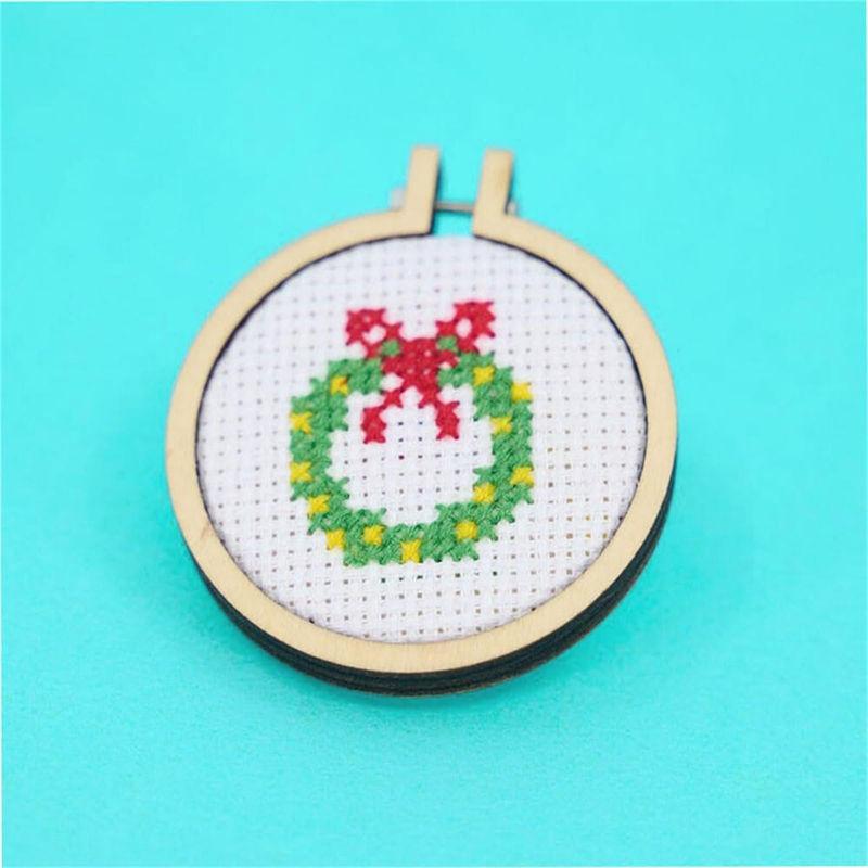 Christmas Cross Stitch Advent Calendar Set 24 Days Countdown Xmas Embroidery Kit