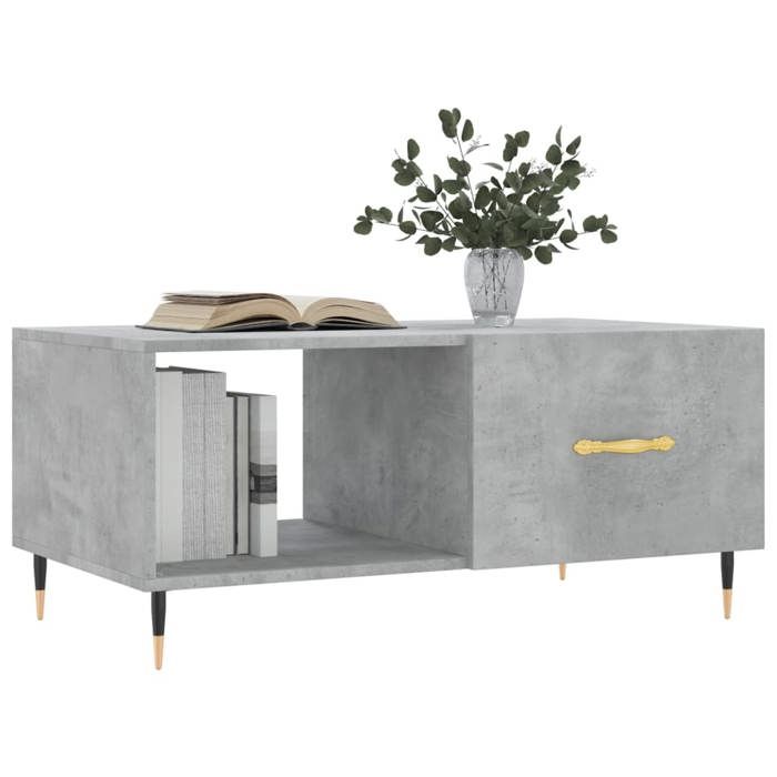 VidaXL Table basse gris béton 90x50x40 cm bois d'ingénierie 829192