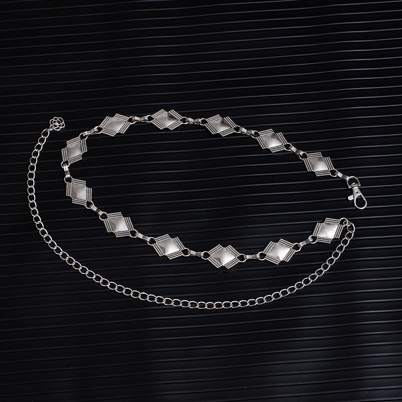 Adjustable Metal Disc Waist Chain Women'S Skirt Accessories Belt Versatile Sweater Chain Bohemian Skinny Waist Seal