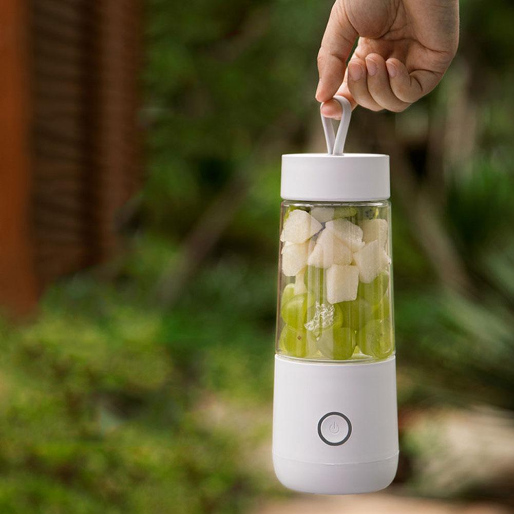 350ml Přenosný Mini Odšťavňovač na Ovoce USB Výrobník Šťávy Mixér Elektrický Kelímek na Šťávu pro Domácnost Bílý