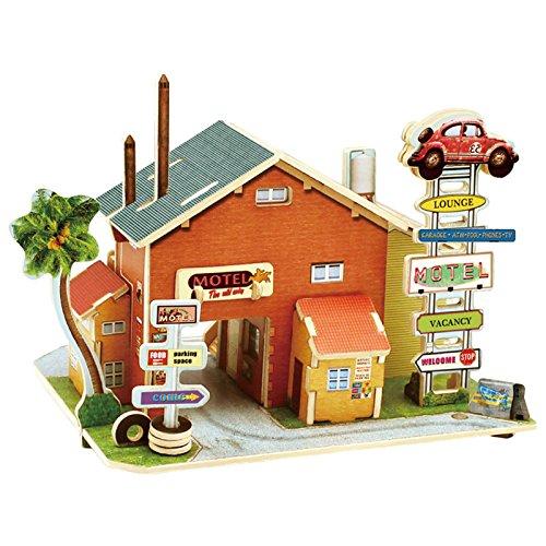 

Wooden Craft - American Motel F136 Assembly Kit 3D Puzzle Heart Art Model