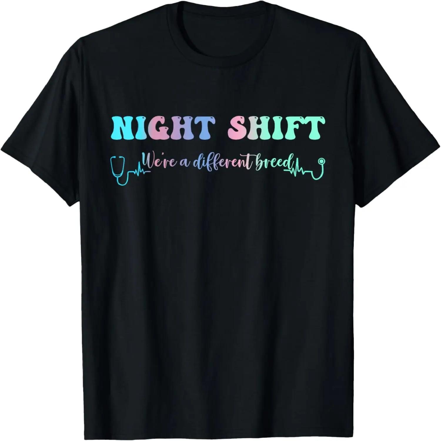 Night Shift Different Breed Stethoscope Nurse RN T-Shirt S чёрный