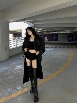 Short Plush Women Over the Knee High Boots Warm Cotton Long Booties Ladies Elegant Platform Shoes Winter Woman Footwear