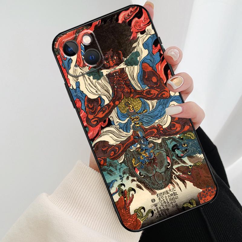 Japanese Ukiyo-e Art Phone Case For iPhone 17 Pro Max 15 14 13 11 12 16 Pro Max mini 15 16 Plus 16e 17 Air Cover