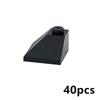 40 Stück Bausteine Schräge 45° 2x2 Doppelkonvexe Ecksteine DIY Zubehör Bau Kinder Spielzeug 3045 MOC Teile