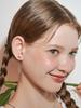 Hei [Sv925] Pretty Ribbon Earring (Red/Black)