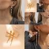 Fashionable Star Tassel Earrings For Women Modern Gold Long Drop Dangle Design