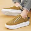 Breathable Corduroy Shoes Men Casual Height Increased Platform Shoes for Men Sport Running Flats Winter Plush Board Sneakers