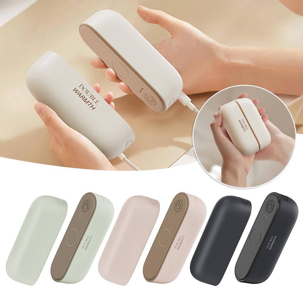 Portable Dual-Palm Rechargeable Magnets Hand Warmers USB Powered Lightweight Double Hand Warmer