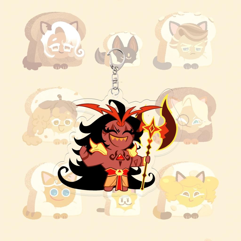 Cookie Run Kingdom Dekoracyjny Wisiorek Kawaii Figurka z Gry Student Kreskówkowy Breloczek Kratka Letni Wersja Q Dziewczyna Anime Prezent Festiwalowy