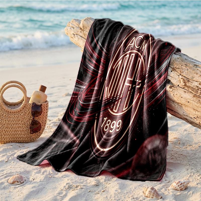 AC Mailand Print Mikrofaser Strandtuch Schnelltrocknend Saugfähig Großes Handtuch für Strand Schwimmen Reisen