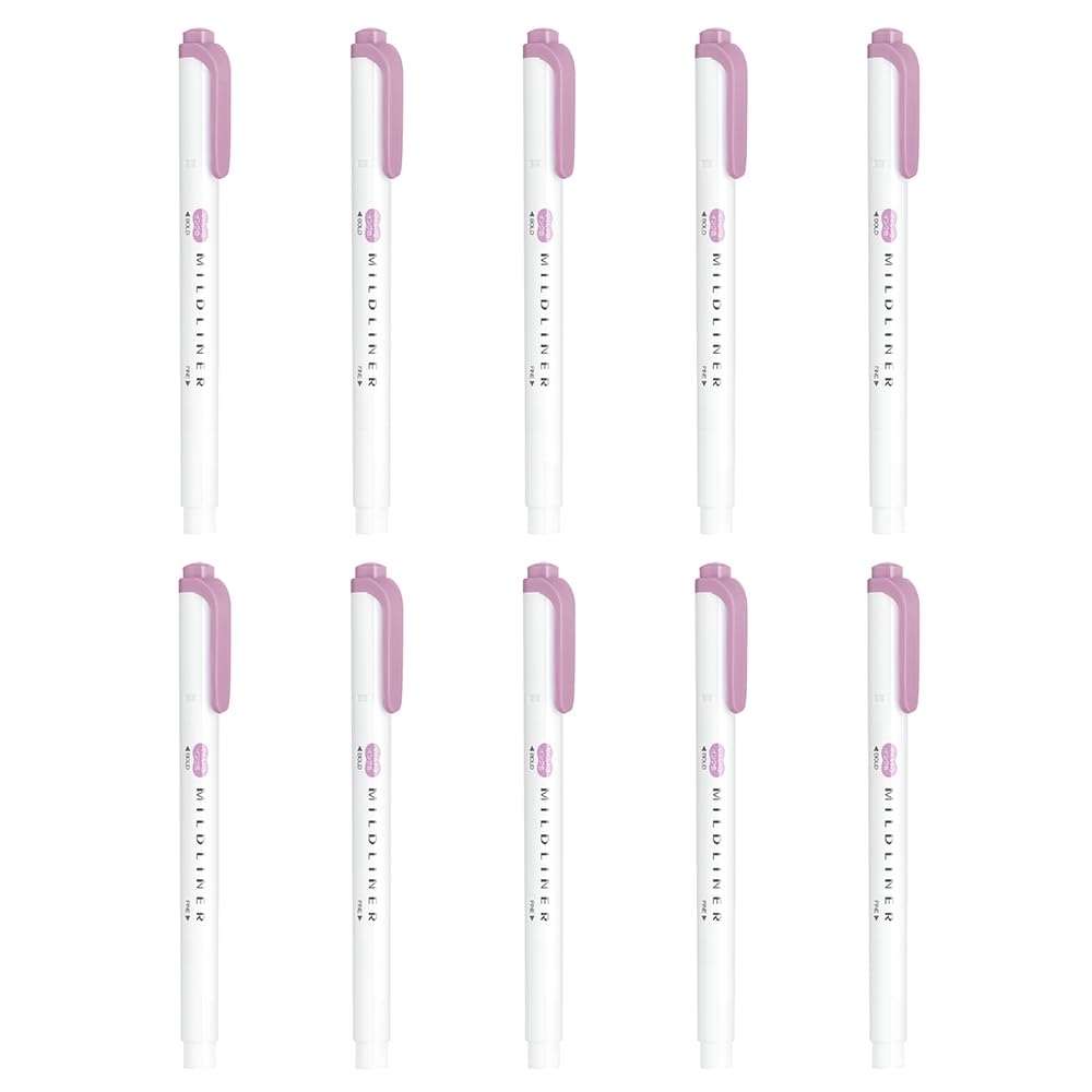 Zebra Mildliner Mild Iris 10 Highlighter, Pens, B-WKT7-MIR