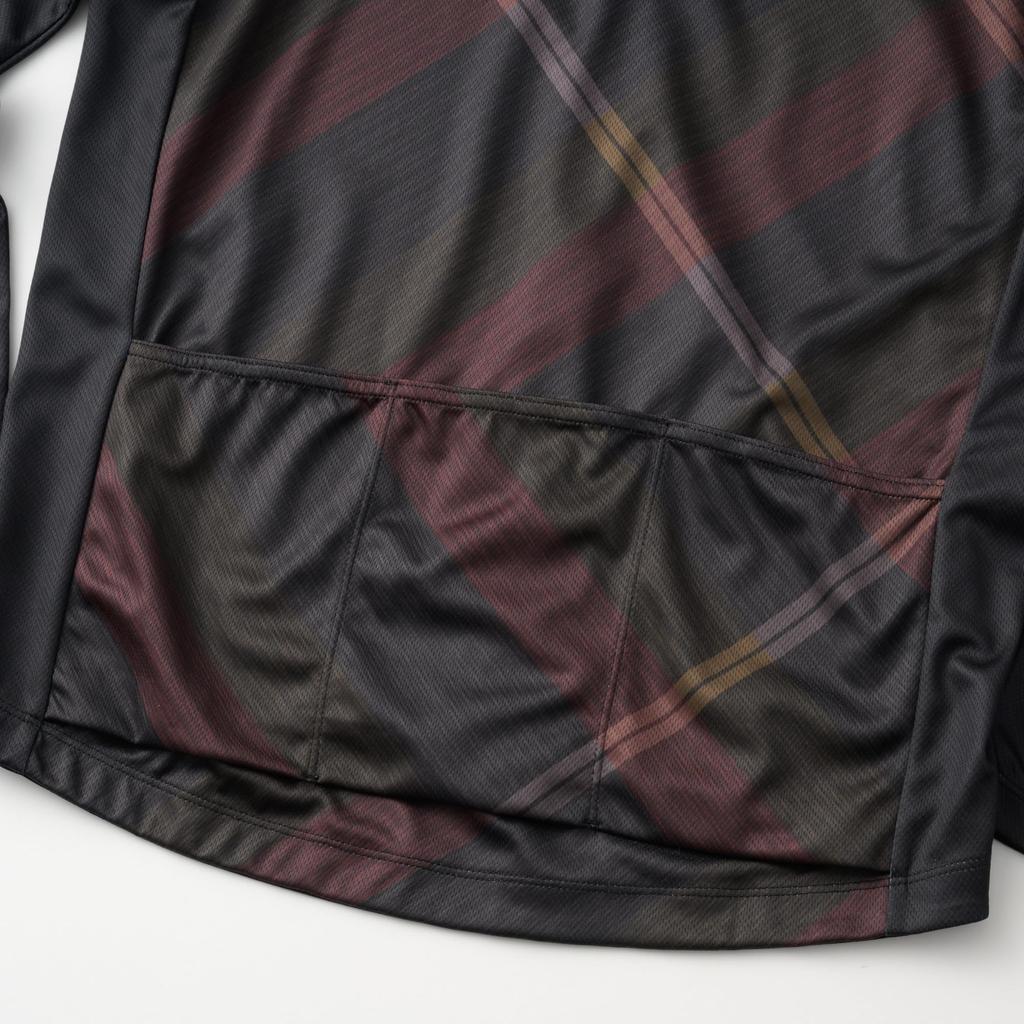 Kapelmuur Cycling Long Sleeve Printed Glass Size XS Jersey, Check, Brown,