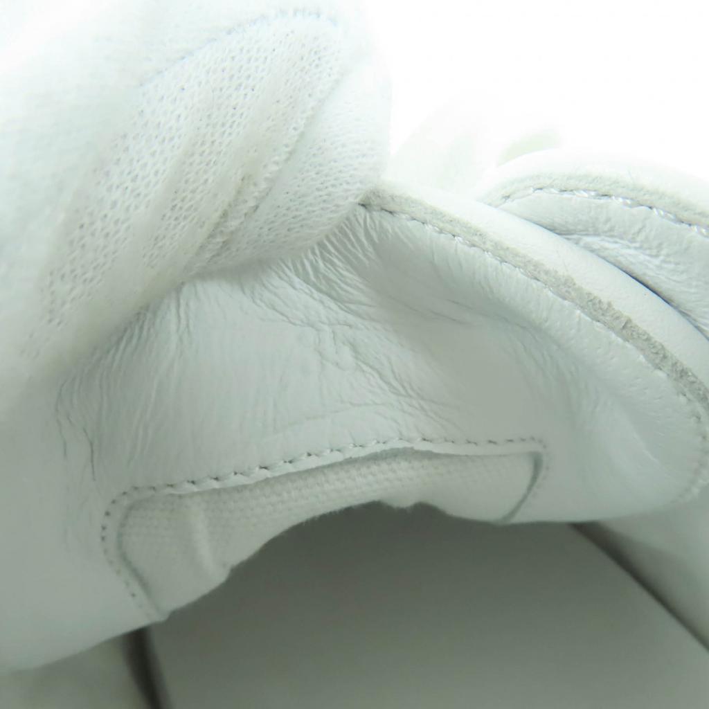 Great HERMES Low Cut Sneakers Get Using Leather White Gray Fabric Women 35 Used