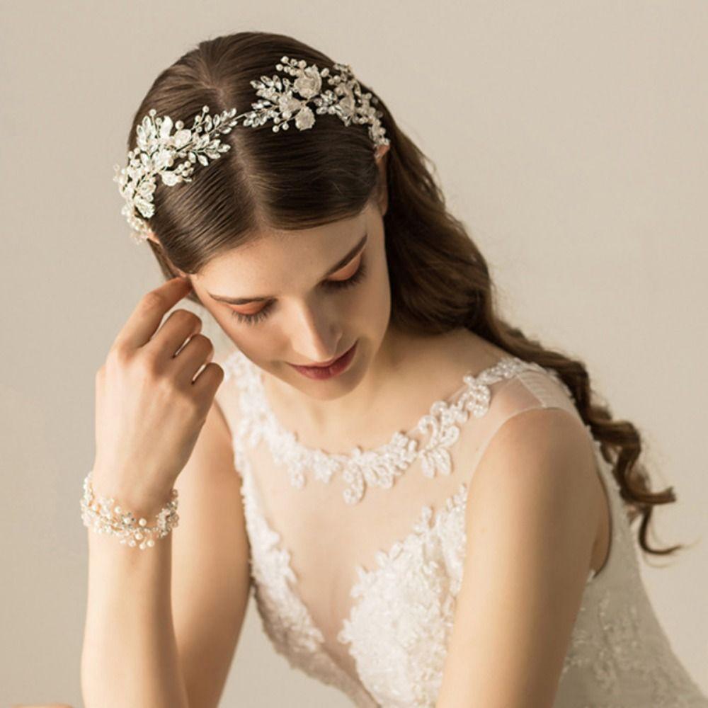 Cynk Stop Cynkowy Liść Kryształowa Diadema Tiara Ślubna Wianek na Włosy Retro Opaska Ślubna Druhna