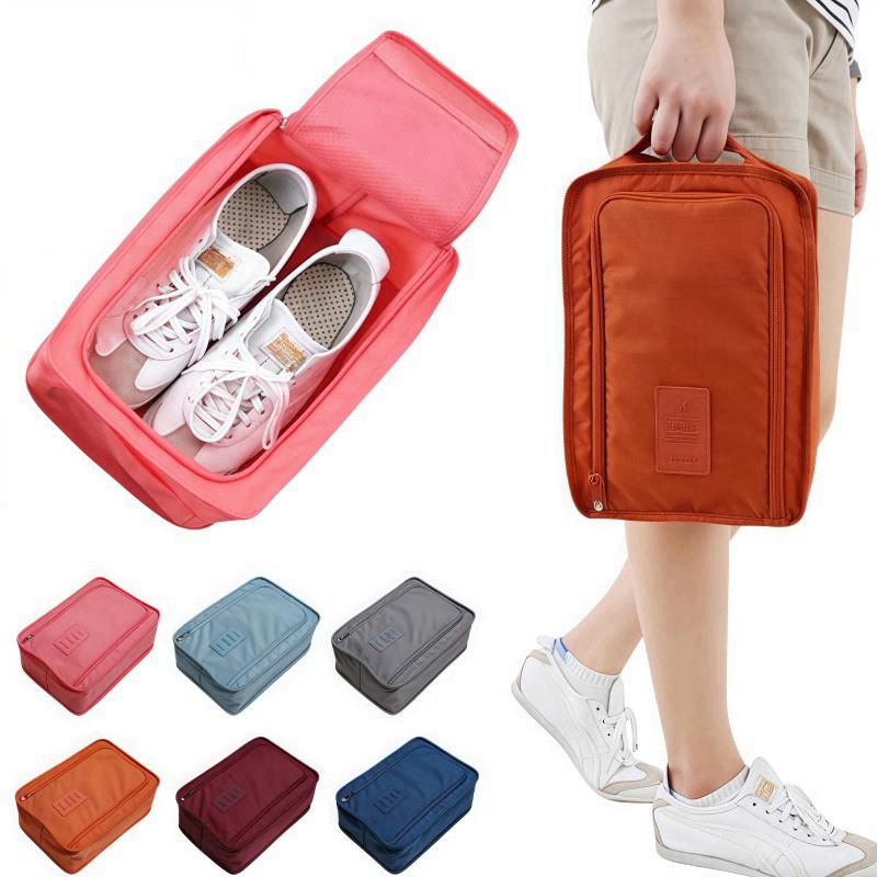 Portable Folding Shoes Storage Bag Multifunctional Waterproof Travel Sneaker Shoes Bag Pouch Organizer Handheld Case 6 Colors