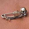 1 pièce Broche Crâne Halloween Broche Crâne Gothique Émail Pin Badge Broche Rétro Crâne Pin Bijoux Couple Décoration Maison