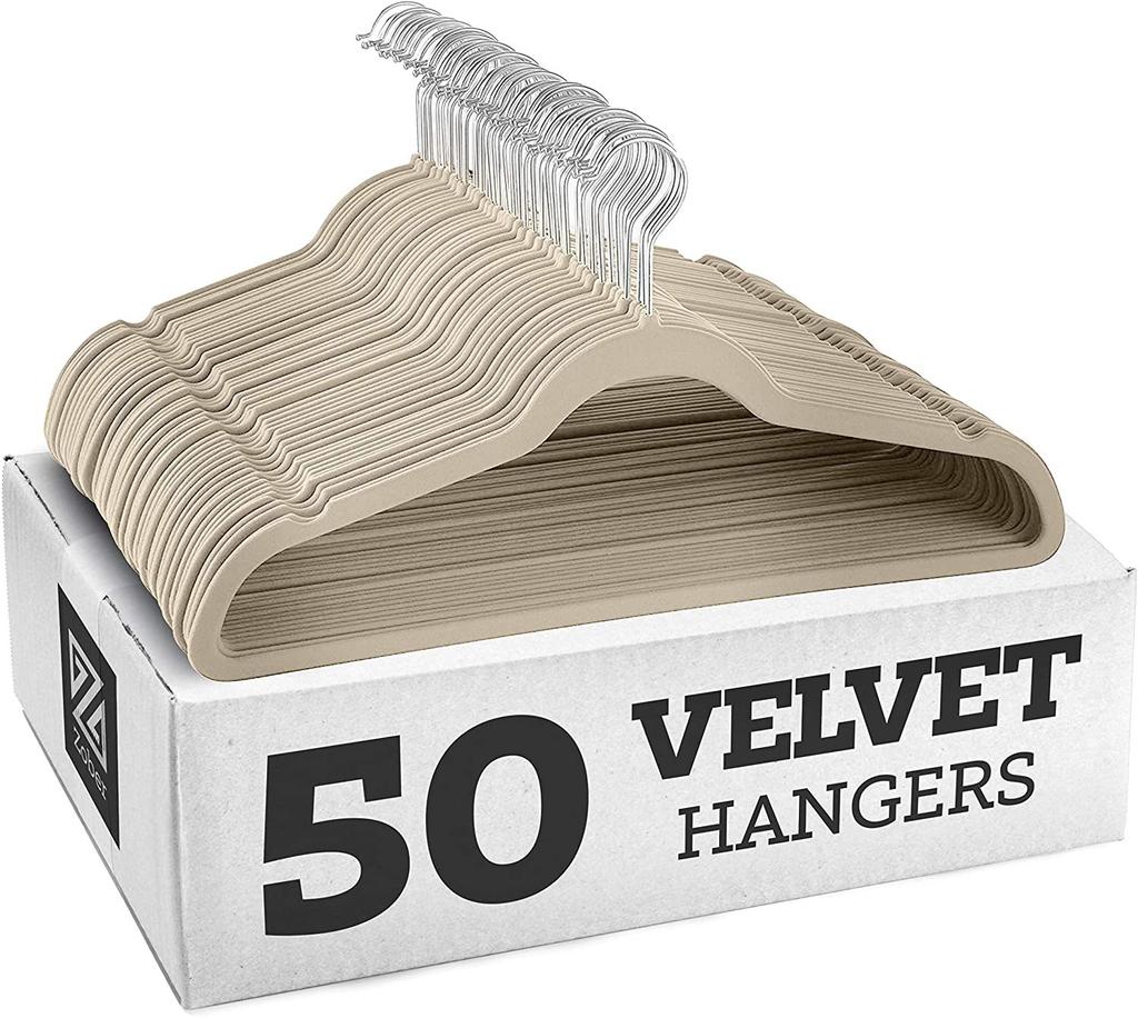 50PCS Velvet Hangers Shirt Clothes Drying Rack Wardrobe Organizer And Storage For Coats Pants Dress Rack Balcony Home Accessory