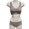 Premium Eyelet Grey No Wire Running Bra Panty Set Tfwbr141gy