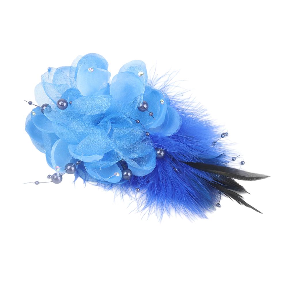 Waterproof Feather Corsage Pin Synthetic Fabric Texture Quick Attach Clip Perfect for Outdoor Weddings Business Occasion