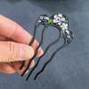 Luxury Crystal U-shaped Hair Combs For Bridal Women Hairstye Metal Hair Stick Bun Updo Bride Hairpins Wedding Hair Accessories