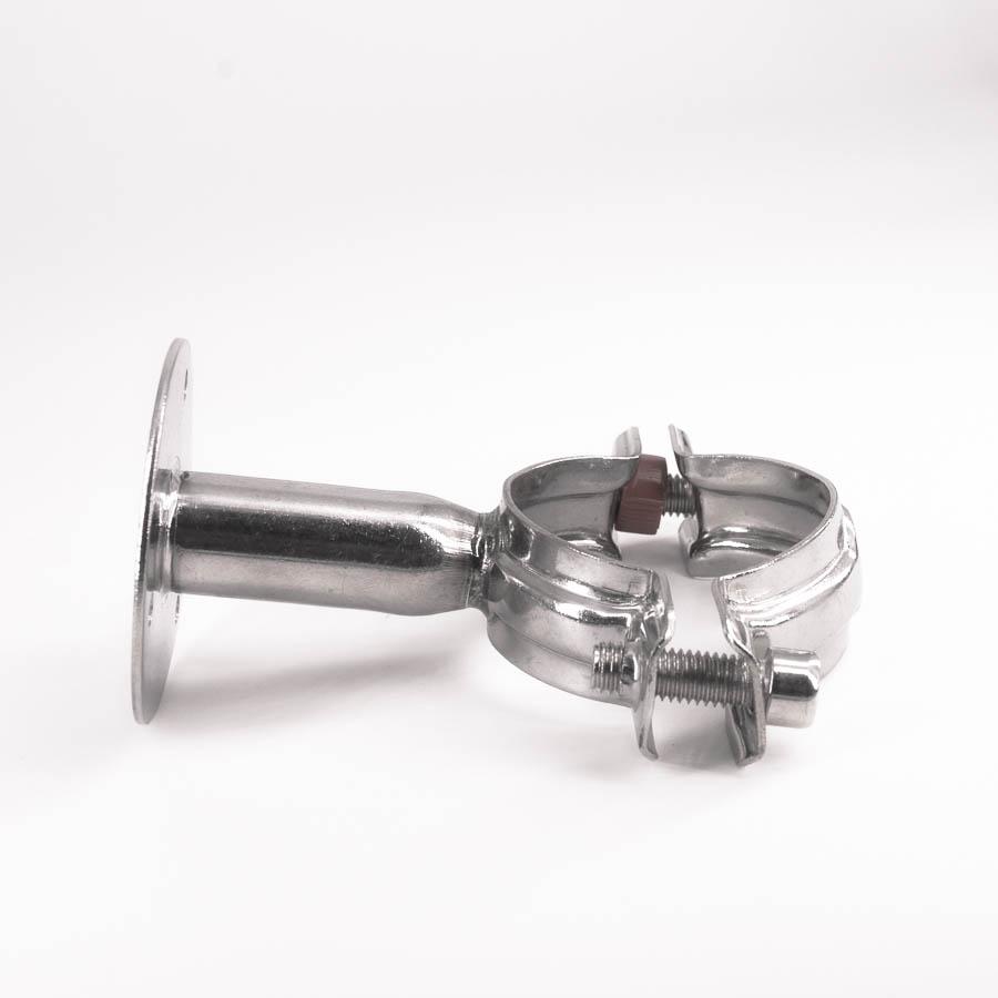 12-108mm 3/4"-4" Pipe Hanger Bracket Clamp 1-1/2" 38mm Support Clip With Base Plate 304 Stainless For Beer Brewing L=50mm