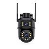 iCSee Dual-Lens HD WiFi Outdoor Surveillance Camera with Gun-Ball Linkage, Waterproof Design