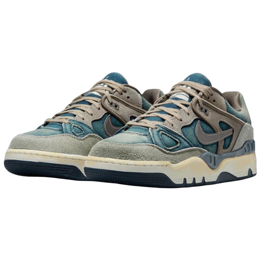 Nike X Nigo Air Force 3 Low top Skateboard Shoes Men's Olive Gray Asian Version IB1808-001