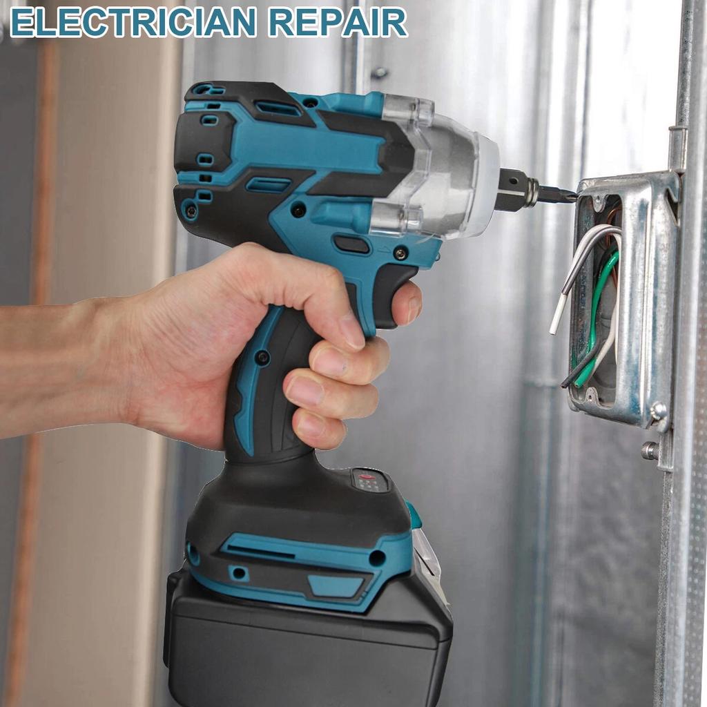 1/2 Inch Brushless Cordless Electric Impact Wrench Gun Hand Drill Versatile Socket Power Tool With 21V Battery Toolbox Set