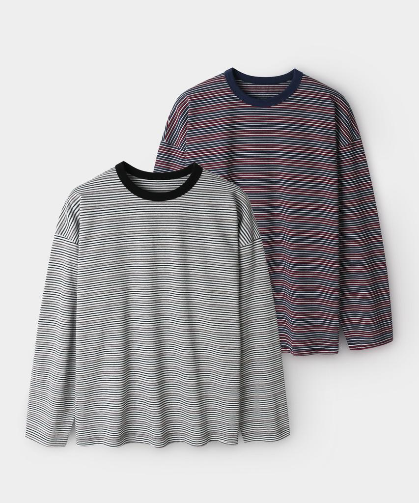 INDUST Linear Stripe Long Sleeve T-Shirt_2 Colors