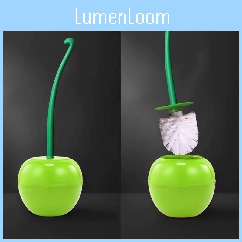 Efficient Cherry Toilet Brush Set Soft Bristles For Easy Cleaning Plastic Cleaning Brush For Toilets And Bathrooms