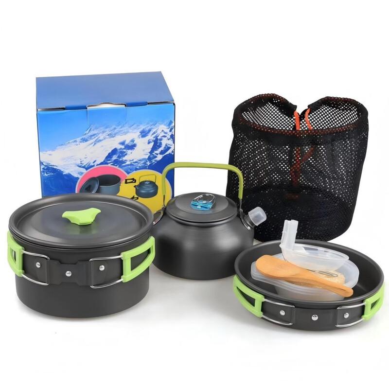 Brangdy Outdoor Camping Cookware Set with Teapot