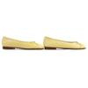 Pristine CHANEL pumps ballerina yellow leather Women 37 19S G02819 Used