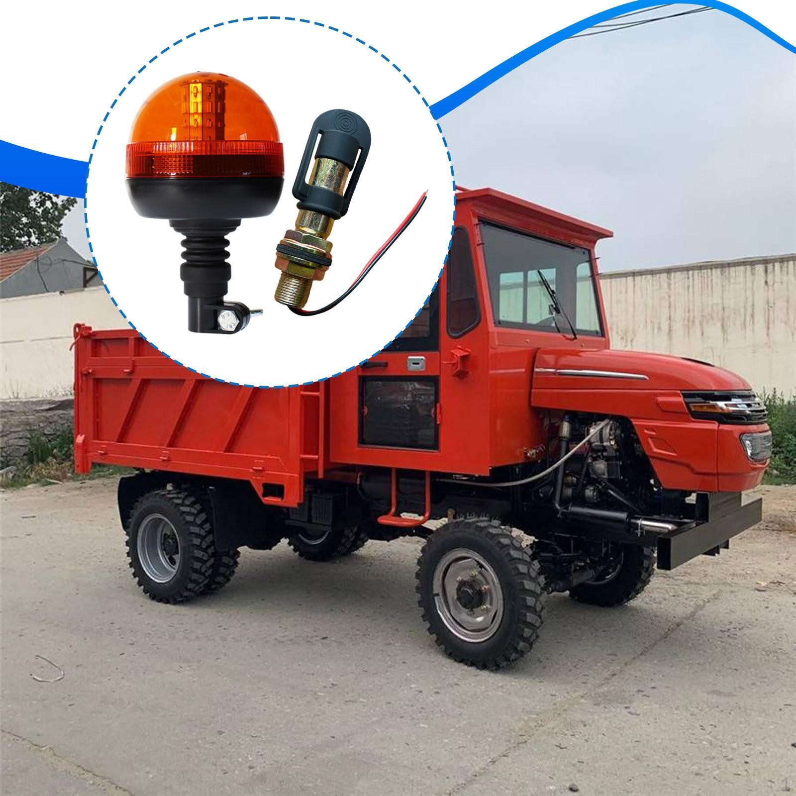 Strobe Beacon Light IPX-6 Waterproof Comaptible Sturdy 3 Flash Modes Accessory Orange for Vehicles