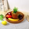 1Pcs Round Shape Storage Tray Breakfast Bread Food Plastic Rattan Threads Basket
