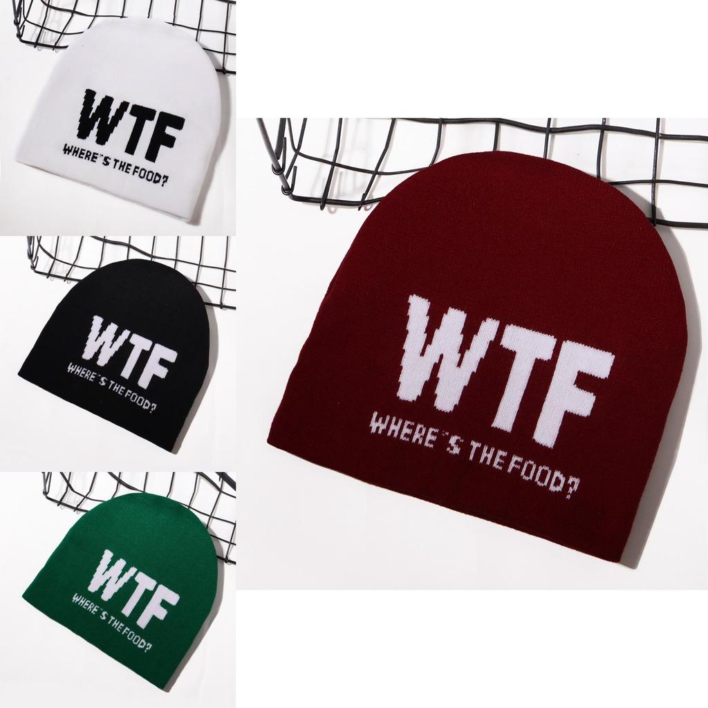 Knit Hat For Men Women Warm Beanie With Alphabet Letters For Streetwear Fashion