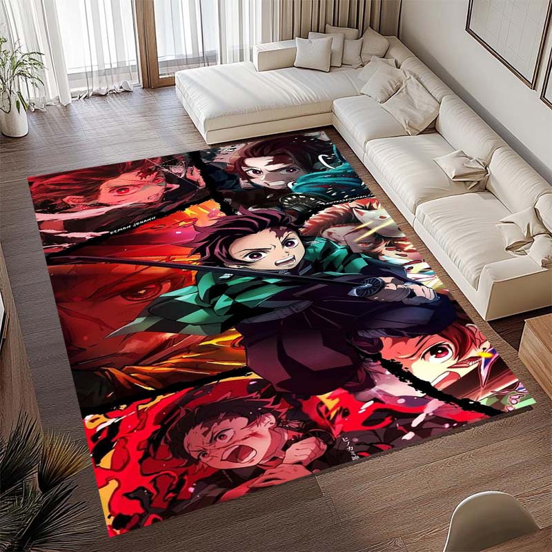 Kimetsu no Yaiba (Insect Pillar Butterfly Ninja) rug, suitable for playrooms, bedrooms, living rooms, sofas, and other home déco