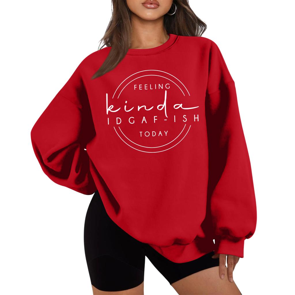 Mädchen Bedrucktes Rundhals Casual Mode Top Sweatshirt
