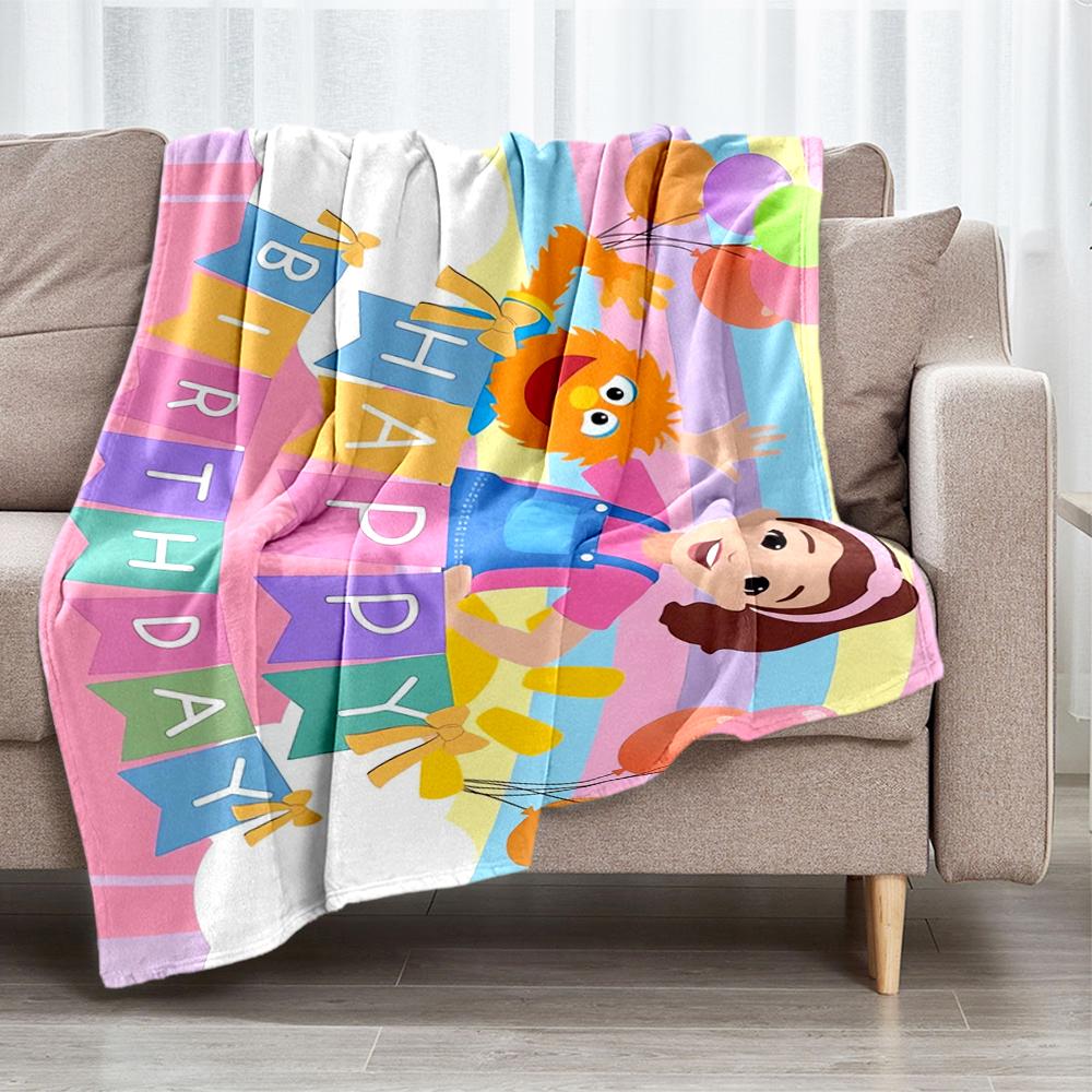 Ms. Rachel Theme Printed Blanket - Perfect for Couch, Bed, Travel & Outdoor Use | Machine Washable, Cozy & Durable.