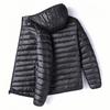 Daunenjacke Herbst und Winter Neue koreanische Version leichte Daunenjacke Herrenmode Trend mit Kapuze Kurzgröße warme Jacke
