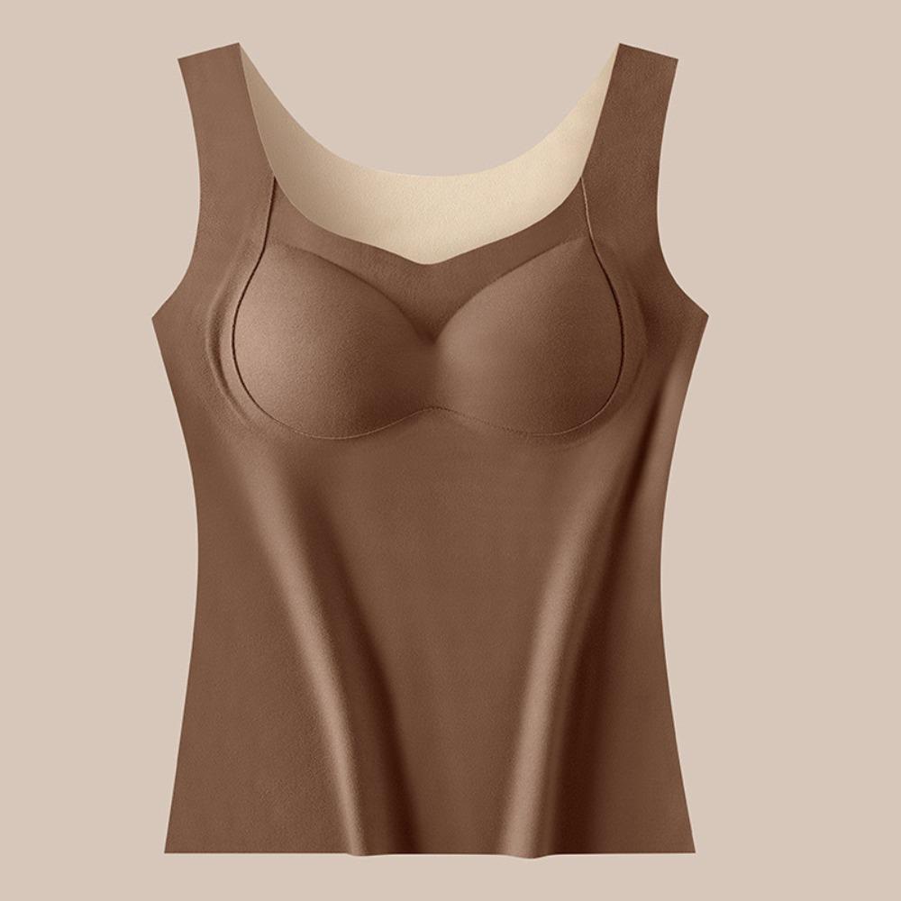 Antistatic Thermal Underwear Slim Fit Bottoming Shirt Women Seamless Thermal Vest Autumn Winter
