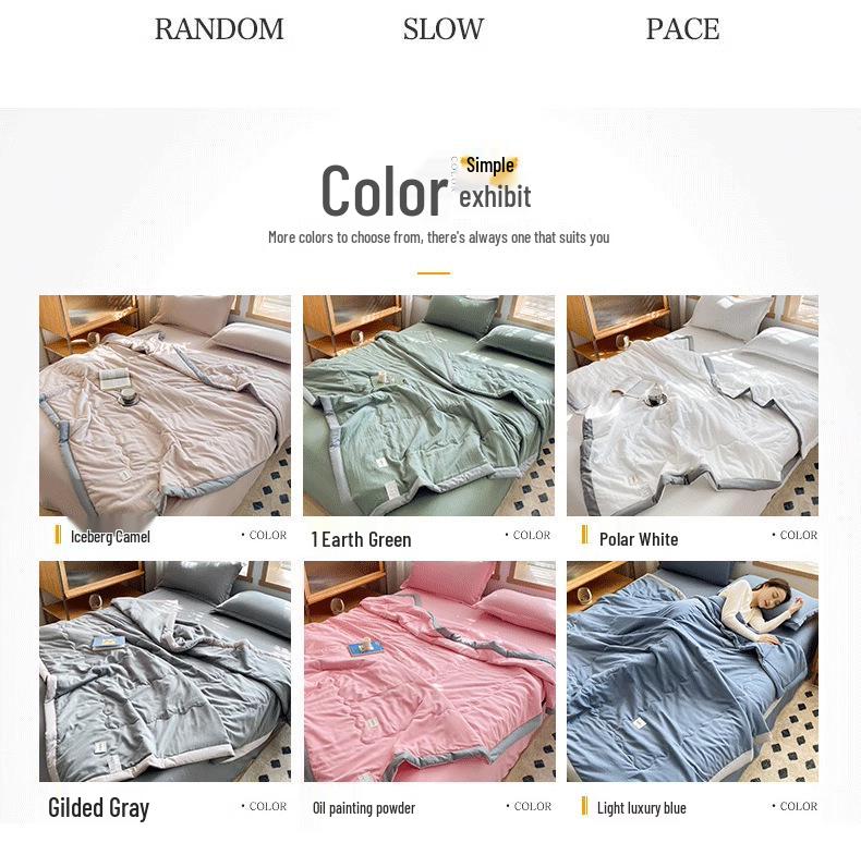 Lightweight Summer Quilt - Washable Cotton, Ideal for Air Conditioned Rooms, Dorms, and Kids