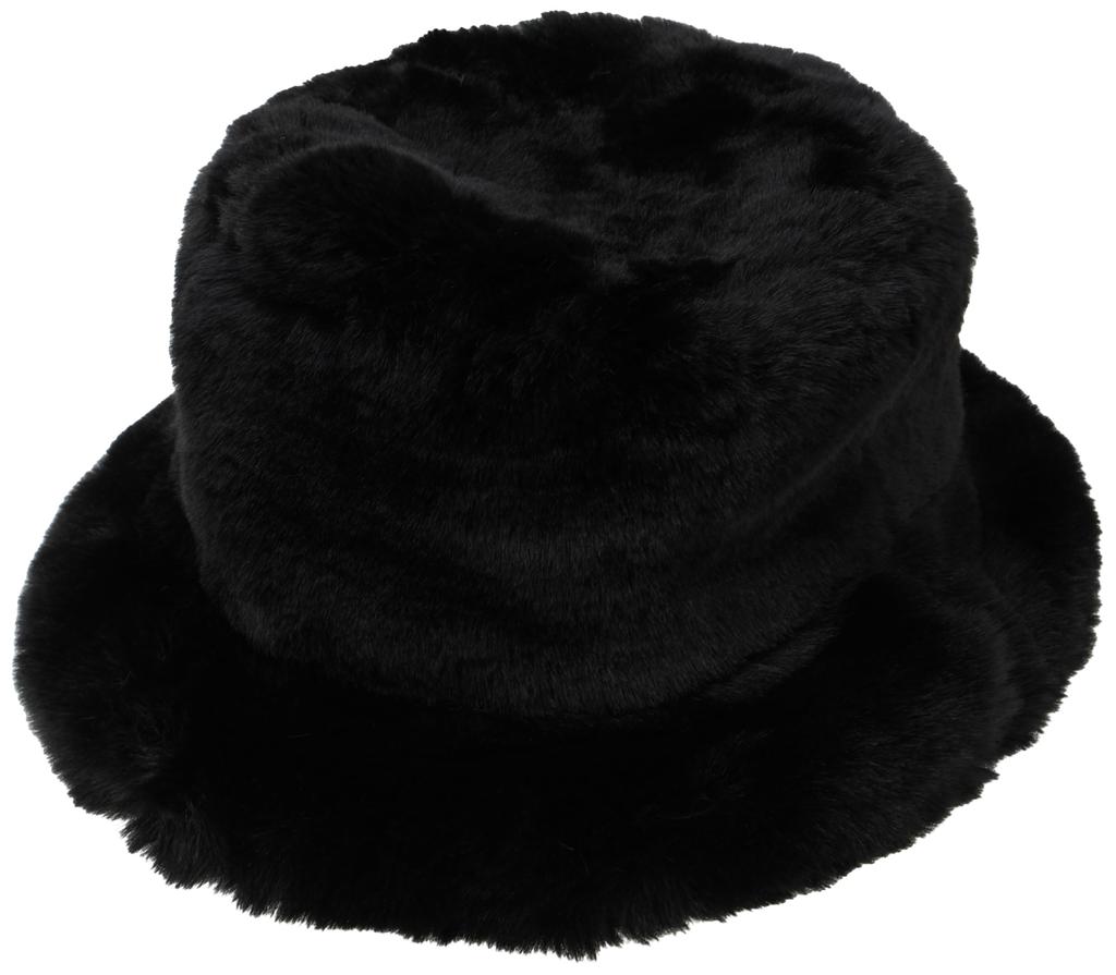 [Kangol] Bucket Hat Faux Fur Bucket SOLID BLACK (01) 23