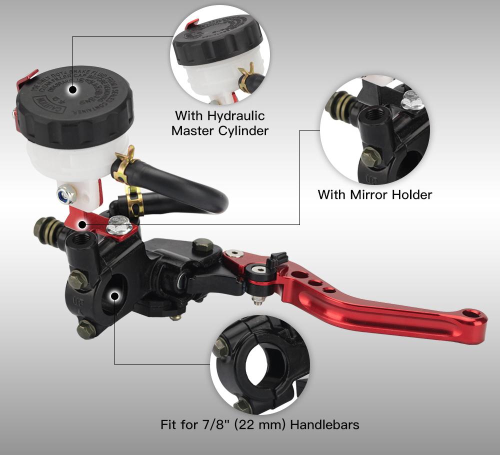 7/8inch 22mm Motorcycle Brake Clutch Lever Universal for 100-300CC Pitbike Street Bike Dirtbike Scooter Bike CNC Adjust Lever