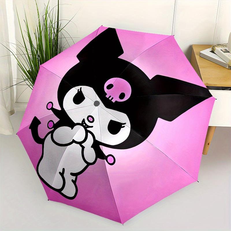 

1pc Gothic Kuromi Umbrella with Plastic Handle,Suitable for All Seasons Home Travel Outdoor UmbrellaSanlio099