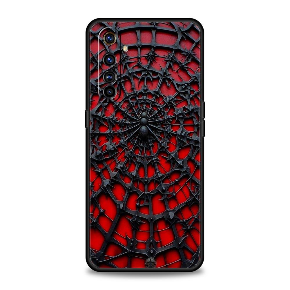 Spider Web Soft TPU For Realme 13 12 11 10 9 Pro Plus GT3 GT2 C21 C25 C35 C53 C55 C67 Pro 5G Phone Case Cover Fundas Capas Bags